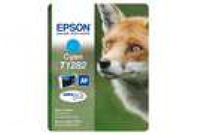 Epson Stylus S22/SX125/SX425W/BX305F - T1282 Cyan Standard Ink Cartridge Epson Durabrite Ultra  New Series Fox-Size M  In Blister Pack